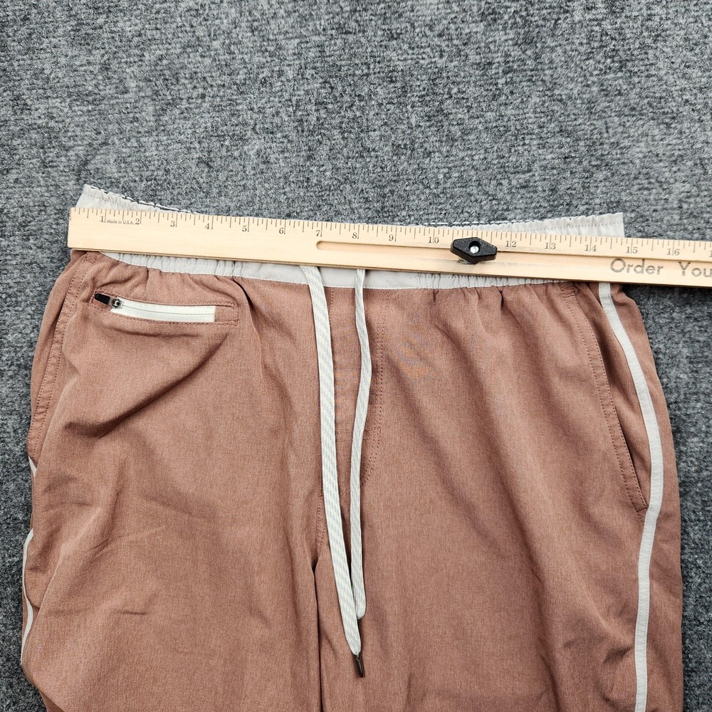 Vuori Banks Shorts Mens Medium 7" Brownish Drawstring Pockets Elastic Unlined - Picture 5 of 9